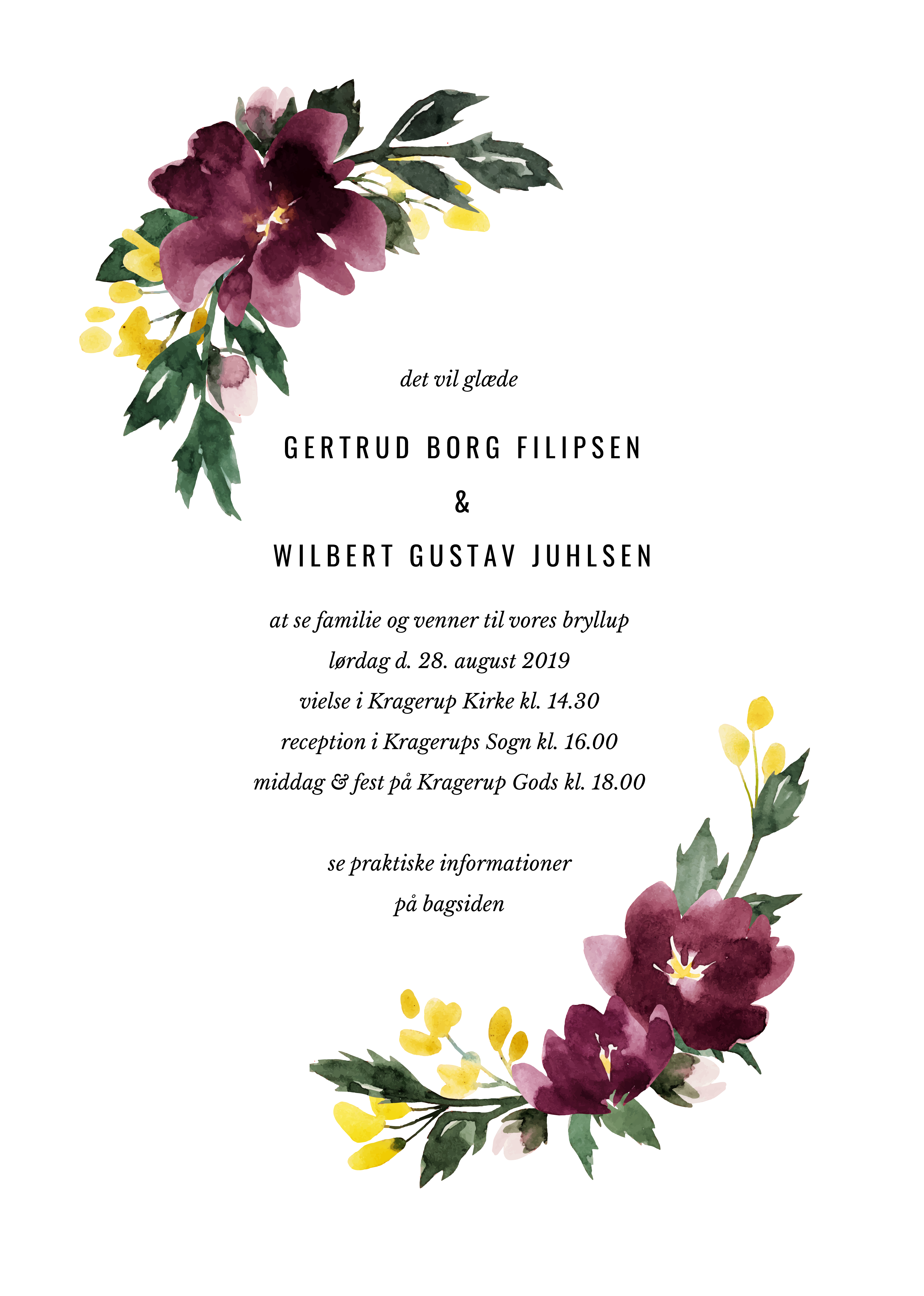 Invitationer - Gertrud & Wilbert